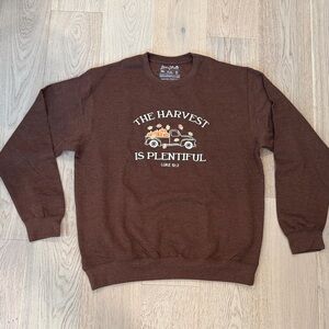 NWOT Love in Faith The Harvest is Plentiful Women’s 2XL Crew Neck Pull Over